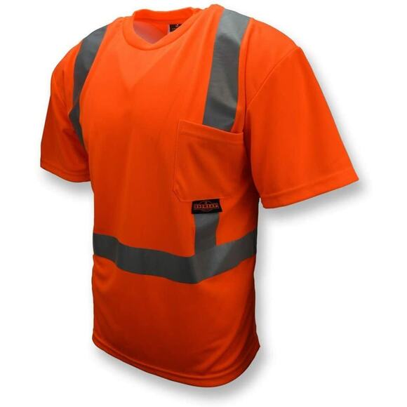 Radians ST11-2POS XL Industrial Safety Shirt Short Sleeve, Orange, Reflective - Picture 3 of 12